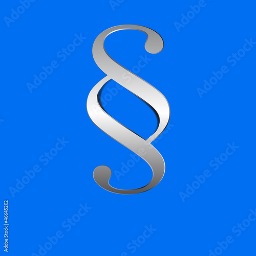 Paragraph Symbol on blue background