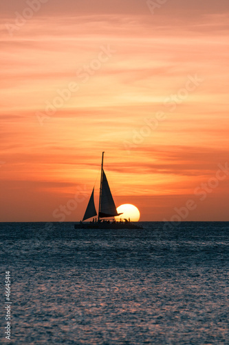 Sailboat at sunset © alex_bendea