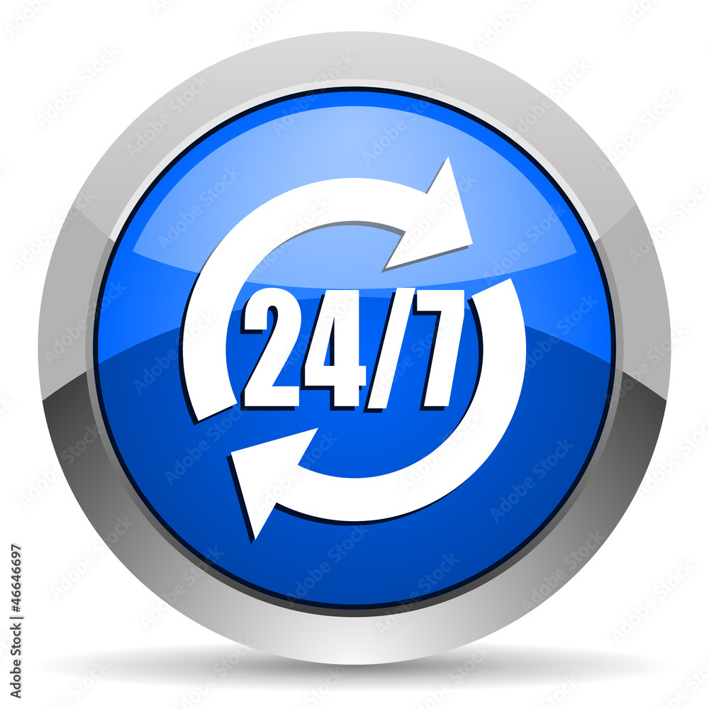 24/7 service icon 24/7 service icon