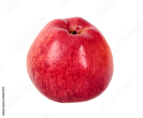 Red apple isolated over white background