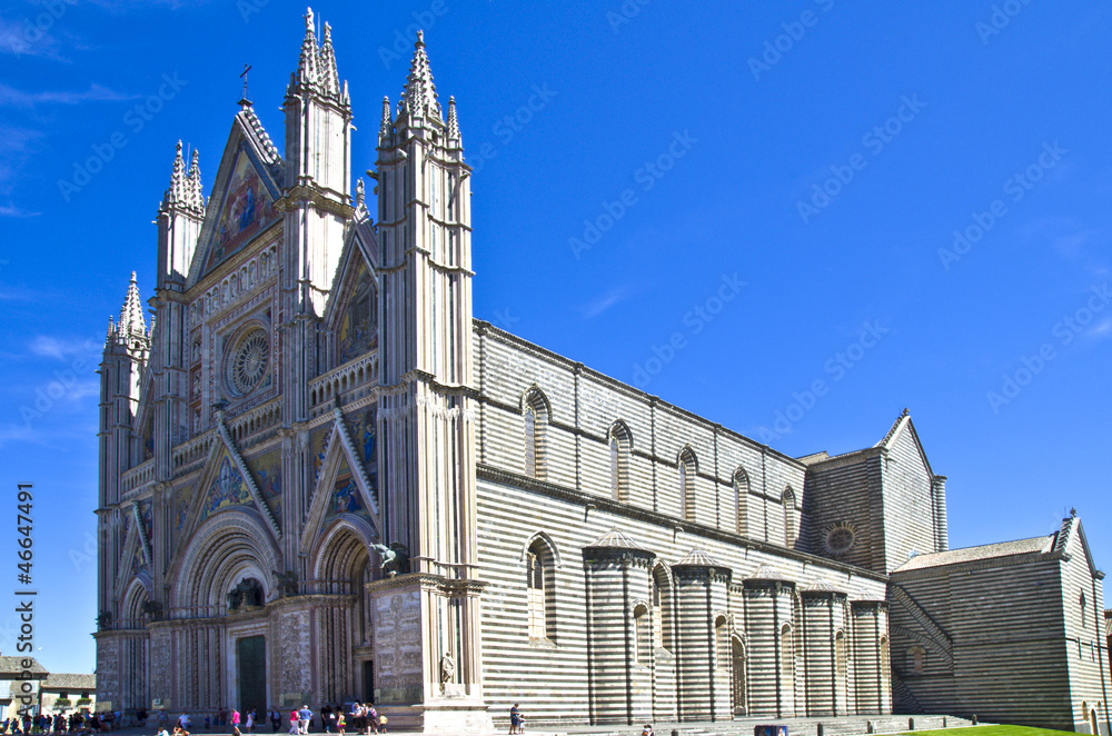  Duomo facade Gothic facade of the Orvieto Cathedral