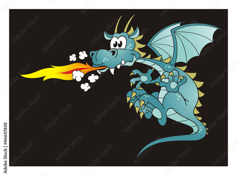 Fototapeta premium Fire Spitting Dragon