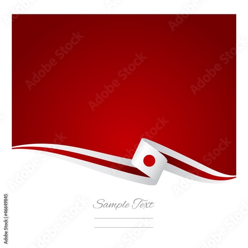 Japanese flag abstract color background vector
