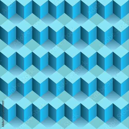 geometric dimensional blue lighted motive pattern