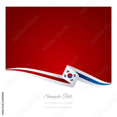 South Korea flag abstract color background vector