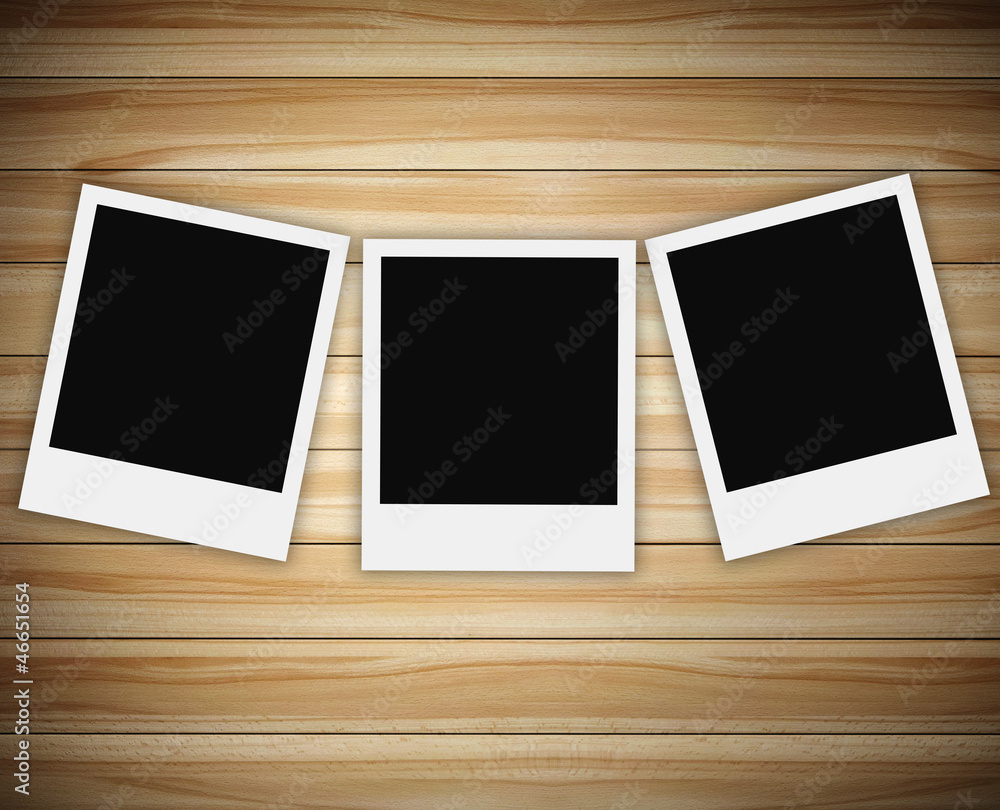 tree of polaroid photo on wood background tree of polaroid photo on wood background