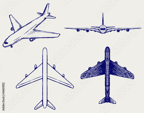 Jets symbols. Doodle style