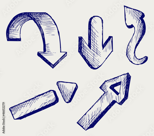 Vector arrows. Sketch