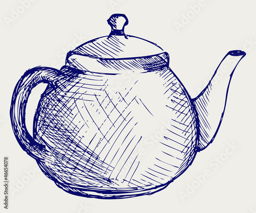 Teapot. Doodle style