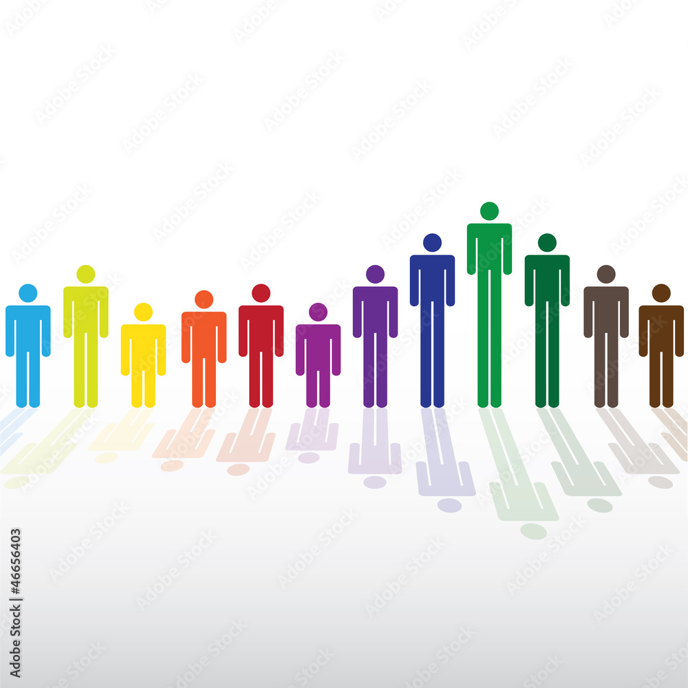 Growing people figures concept, illustration Growing people figures concept, illustration