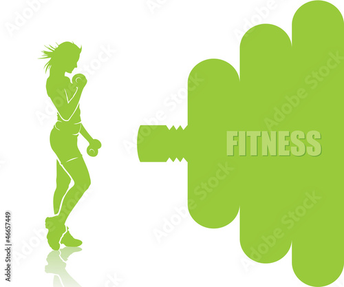 Fitness girl doing exercise