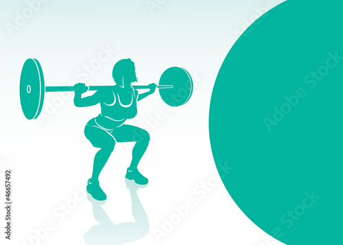 Women bodybuilding background
