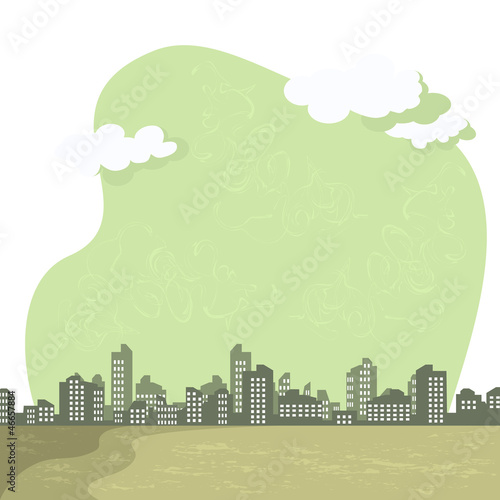 smog on city