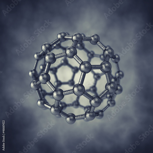 Graphene buckyball model , nanotechnology photo