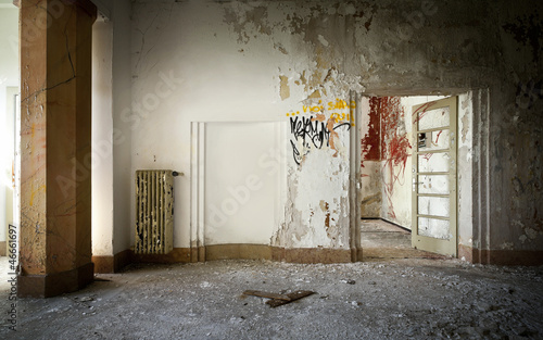 old abandoned building  interior