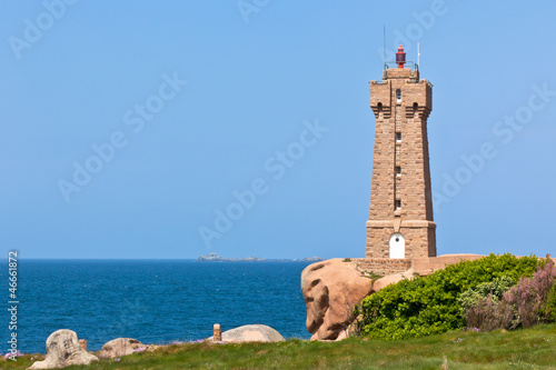 Lighthouse Men Ruz at Brittany, France © dvoevnore