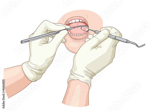 Treatment at the stomatologist.