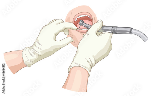 Treatment at the stomatologist.
