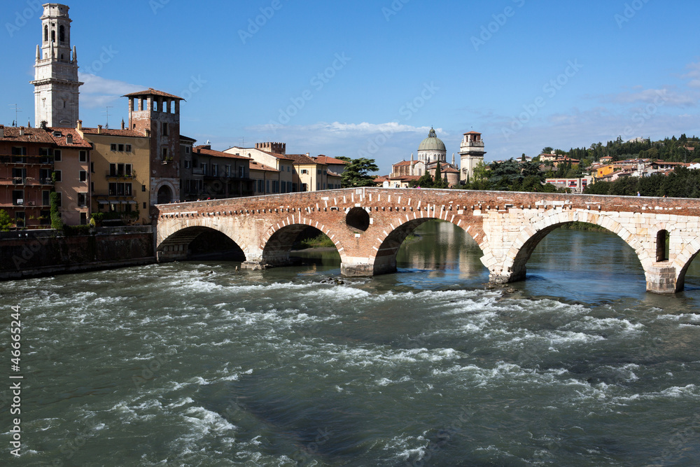 View to the river in Verona