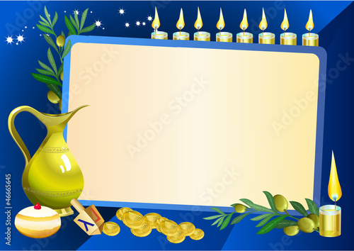 hanuka still life background with candles