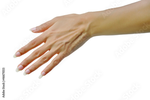 Empty open woman hand