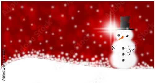 Christmas mir Schnee und Schneemann