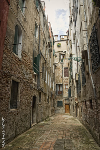 Narrow alley in Venice  Italy