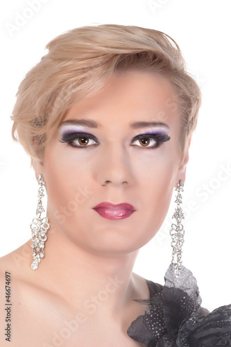 Fotografija Portrait of drag queen. Man dressed as Woman