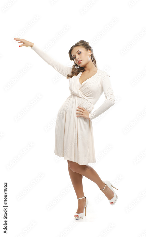 Young attractive woman in mask over dark background Young attractive woman in mask over dark background