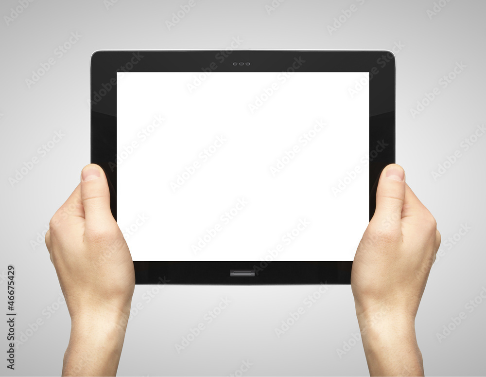 hands holding tablet hands holding tablet