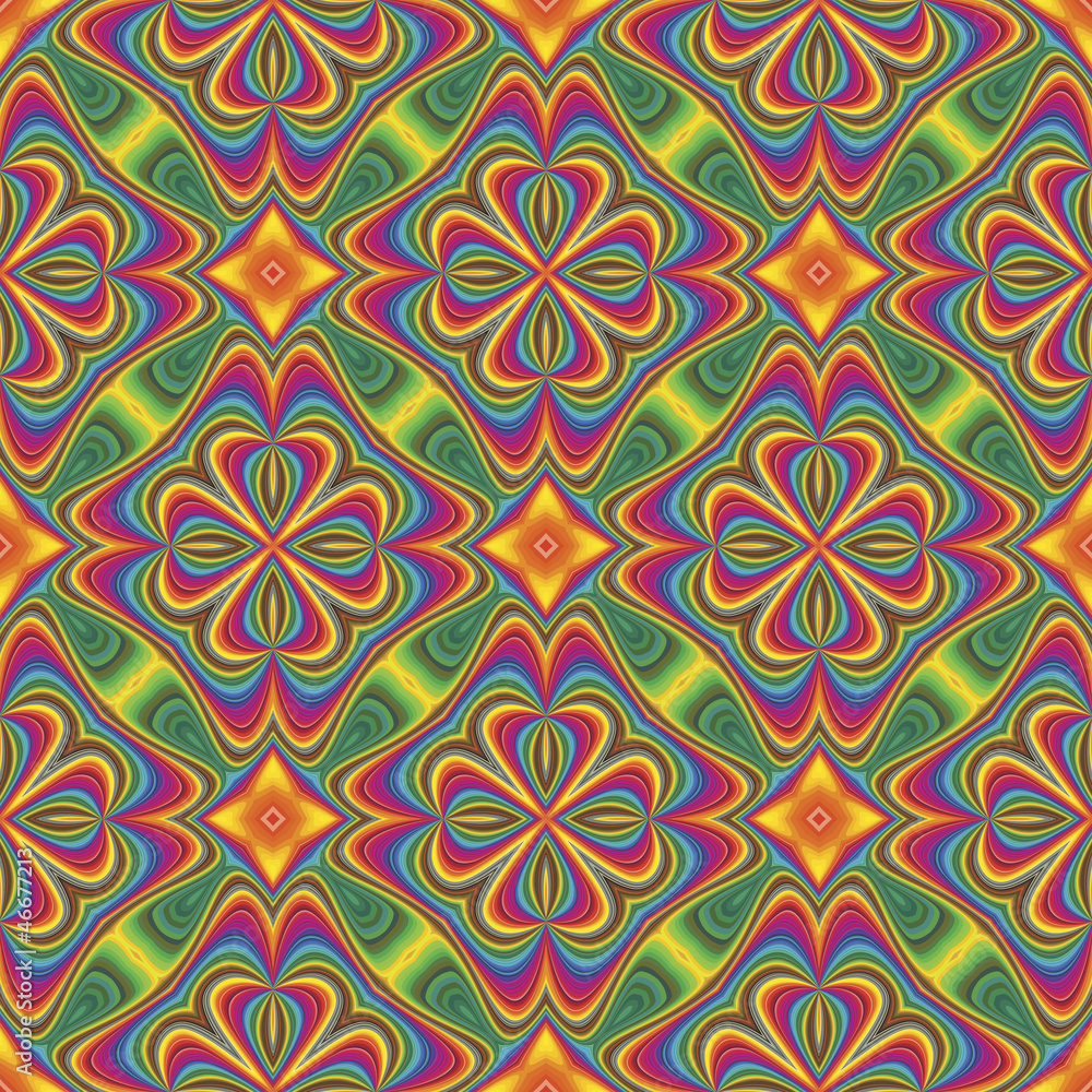 Pop art vector pattern in funky disco style