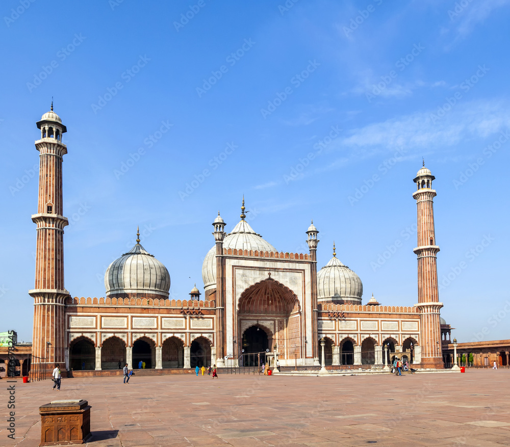 Jama Masjid Mosque, old Delhi, India.
