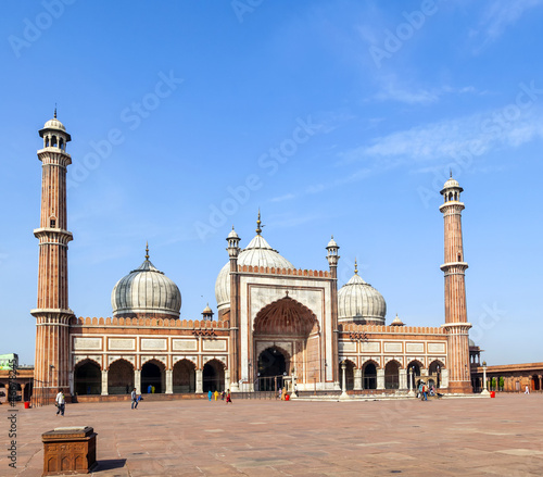 Jama Masjid Mosque, old Delhi, India. photo