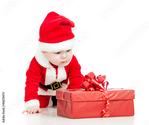 Santa Claus baby with gift ...