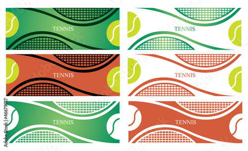 Set of tennis banners