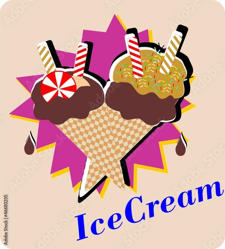 IceCream waffle cones with chocolate, butterscotch in the cone!!