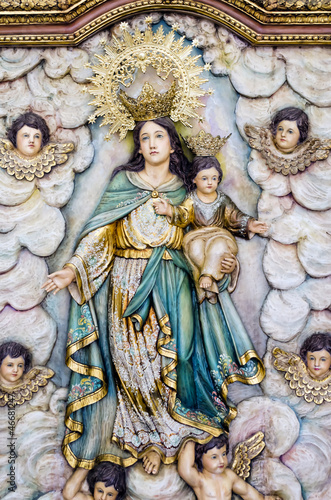 Relief Sculpture of Virgin Mary