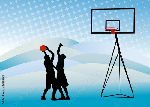 basketball and backboard vector