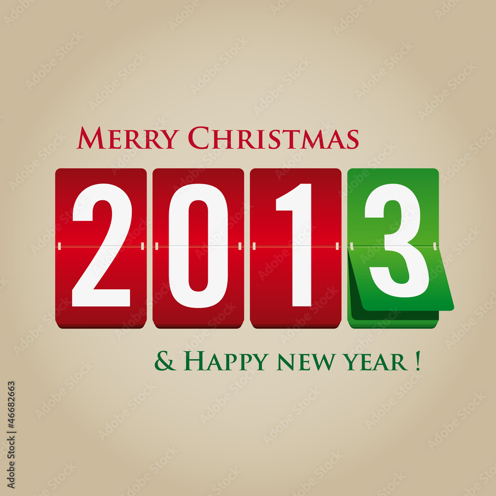Merry Christmas and happy new year eve 2013 count style