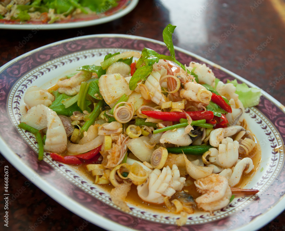 spicy seafood salad spicy seafood salad