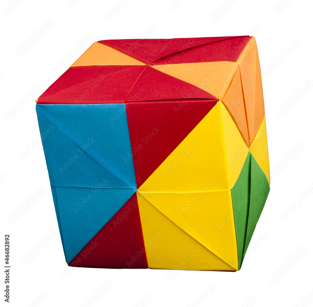 Obraz premium Paper cubes folded origami style.