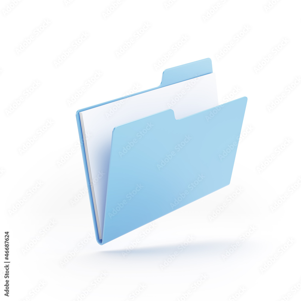 Blue file folder Blue file folder