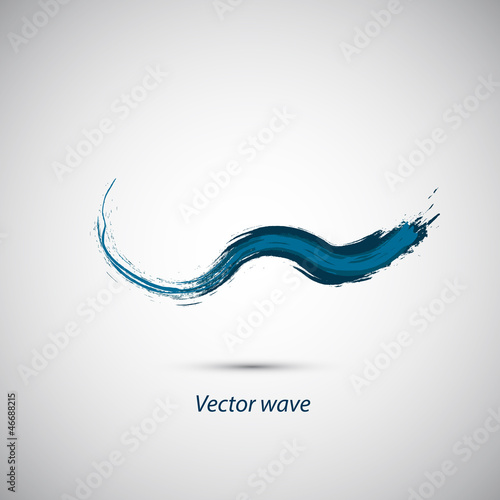 Stylized blue abstract wave