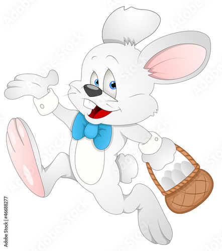 Easter Bunny - Cartoon Character - Vector Illustration