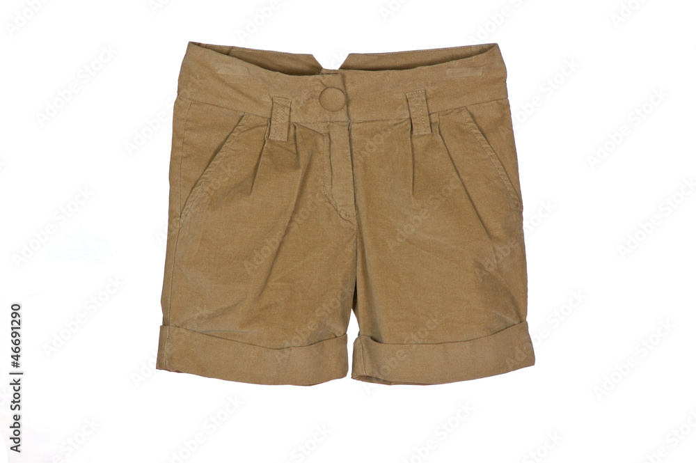 yellow shorts isolated on white yellow shorts isolated on white