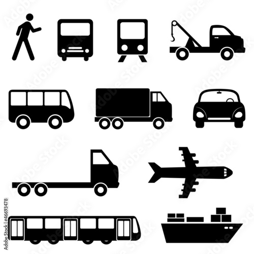 Transportation icon set