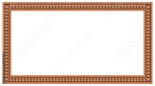 Cadre rectangulaire art déco en bois sculpté
