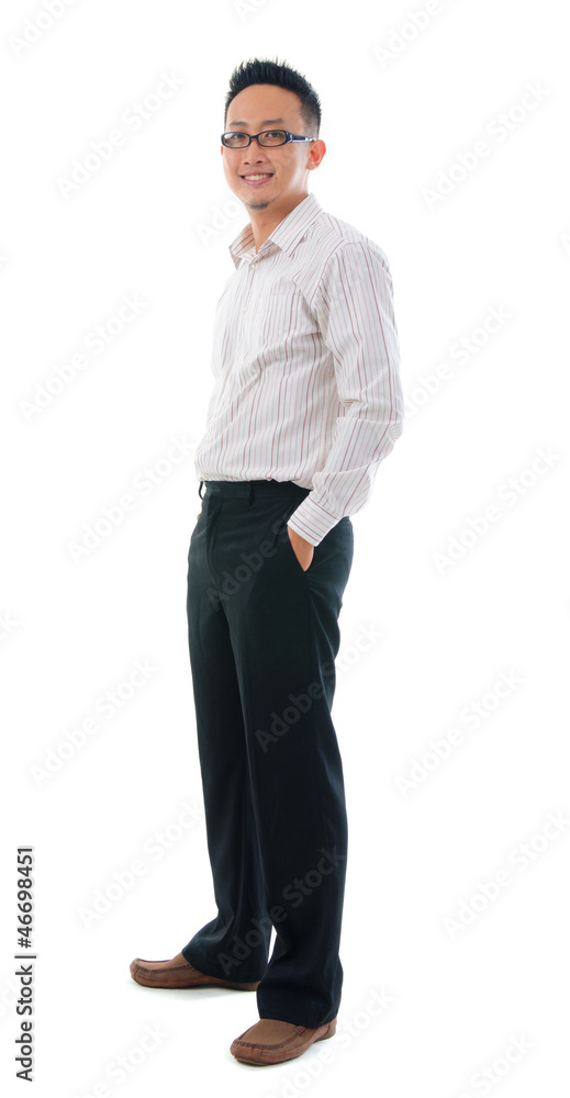 asian business man full body isolated on white asian business man full body isolated on white
