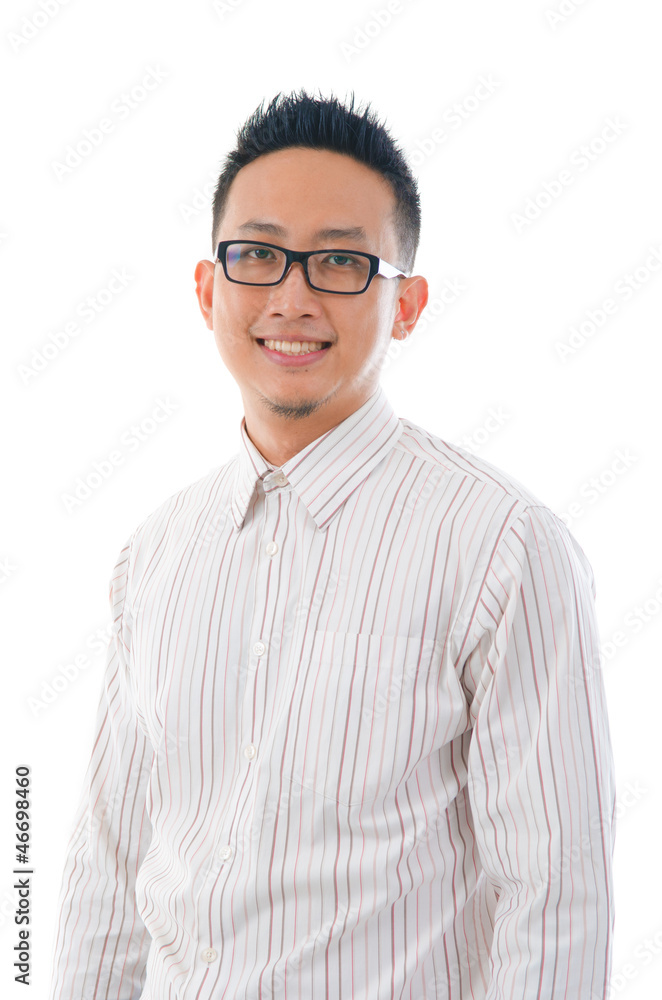 confident looking business man isolated on white background