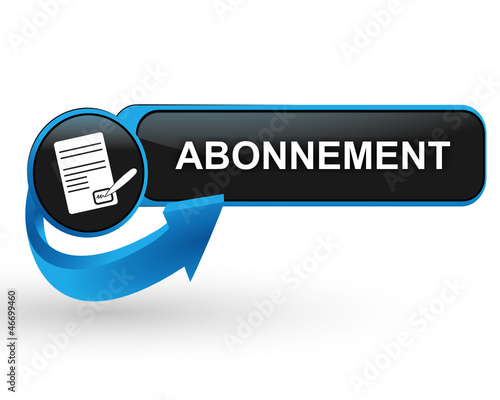 abonnement sur bouton web design bleu